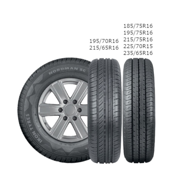 Шины Ikon Tyres 195/70/15 S 104/102 C Ikon Nordman SC Шины Ikon Tyres 195/70/15 S 104/102 C Ikon Nordman SC
