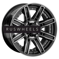 Диски LS 9x18/6x139,7 ET20 D106,1 1353 BKF (конус, Колпак+лого)